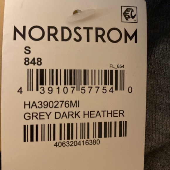 HALOGEN- grey cashmere blend lightweight open front longline cardigan w/pockets - Picture 11 of 14